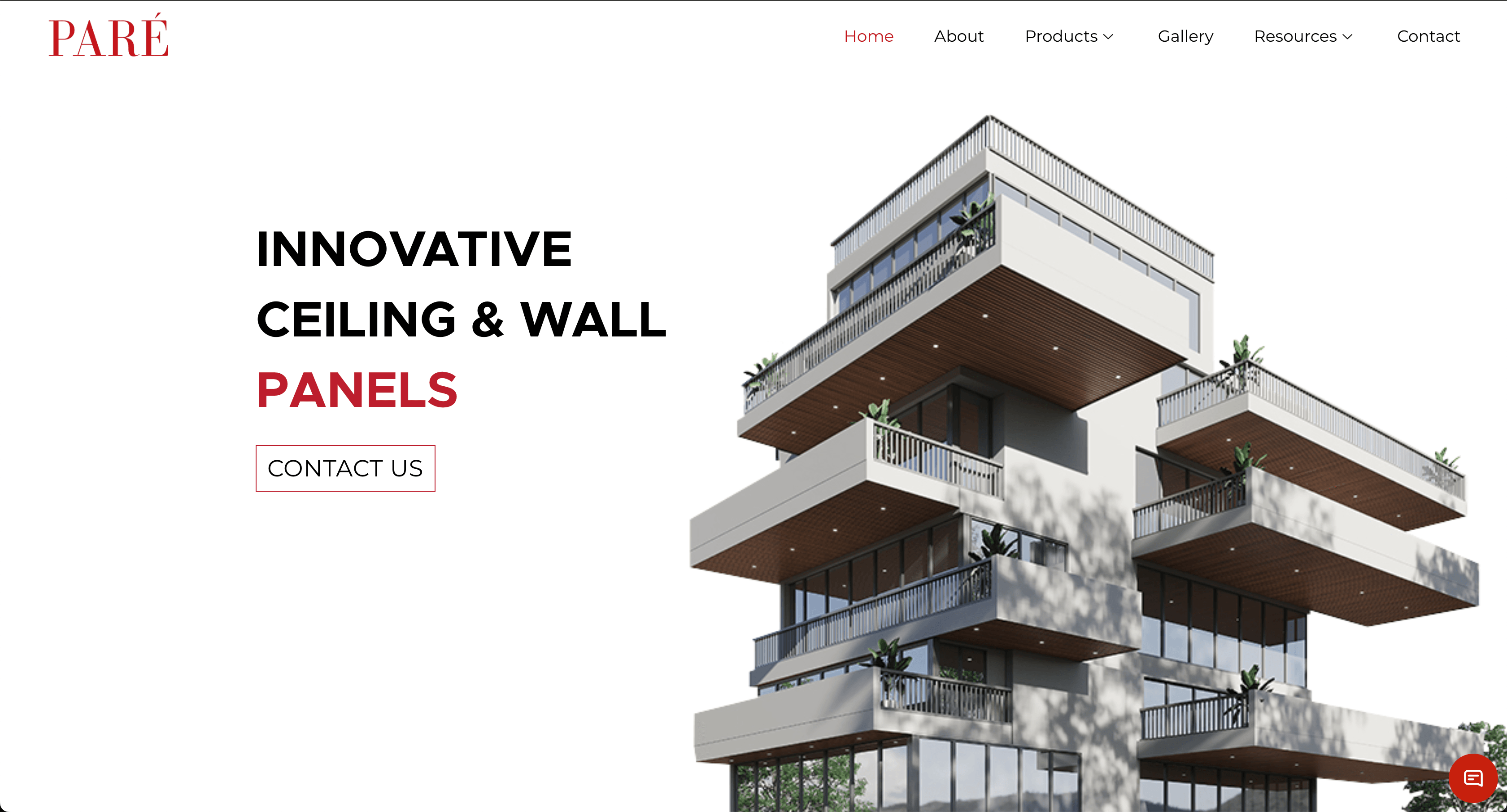 PARÉ Innovations Website Screenshot